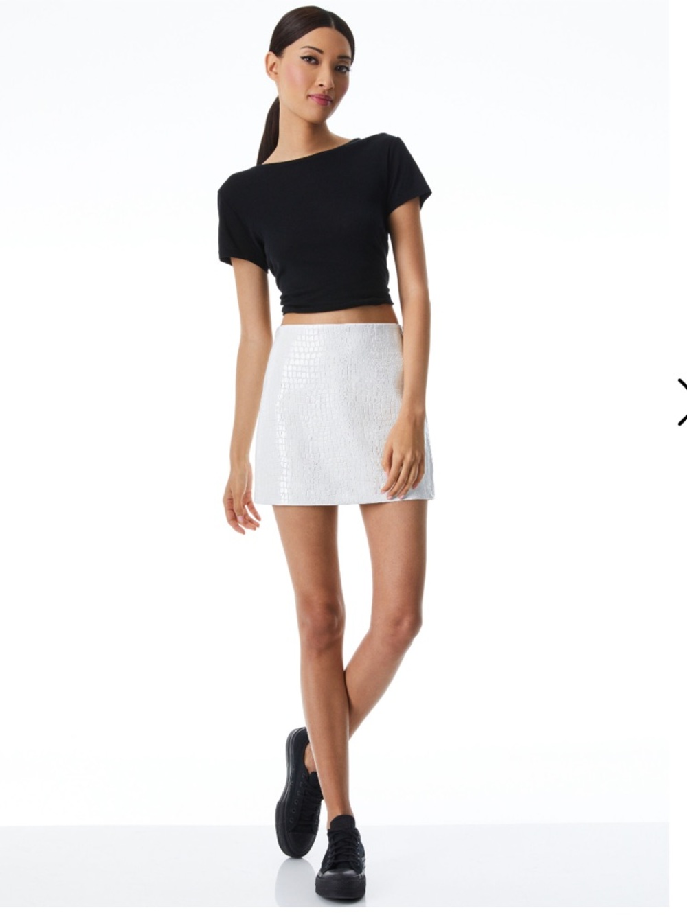 Alice and Olivia vegan mini skirt